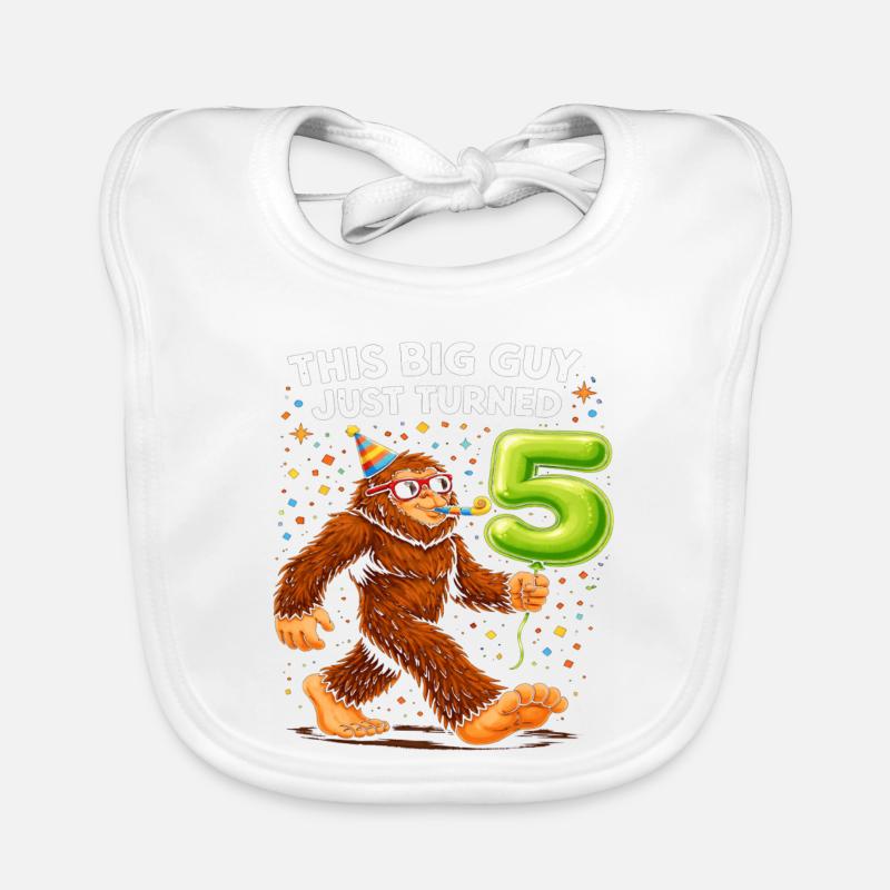 Affe feiert seinen 5. Geburtstag Baby Bio-Lätzchen