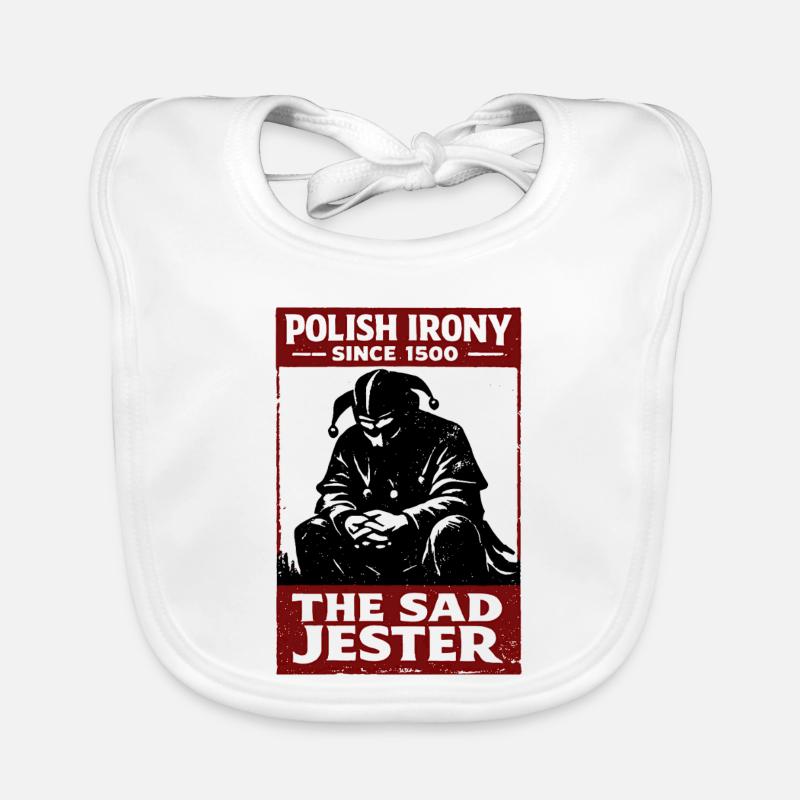 Polish Irony Stańczyk The Sad Jester Organic Baby Bibs