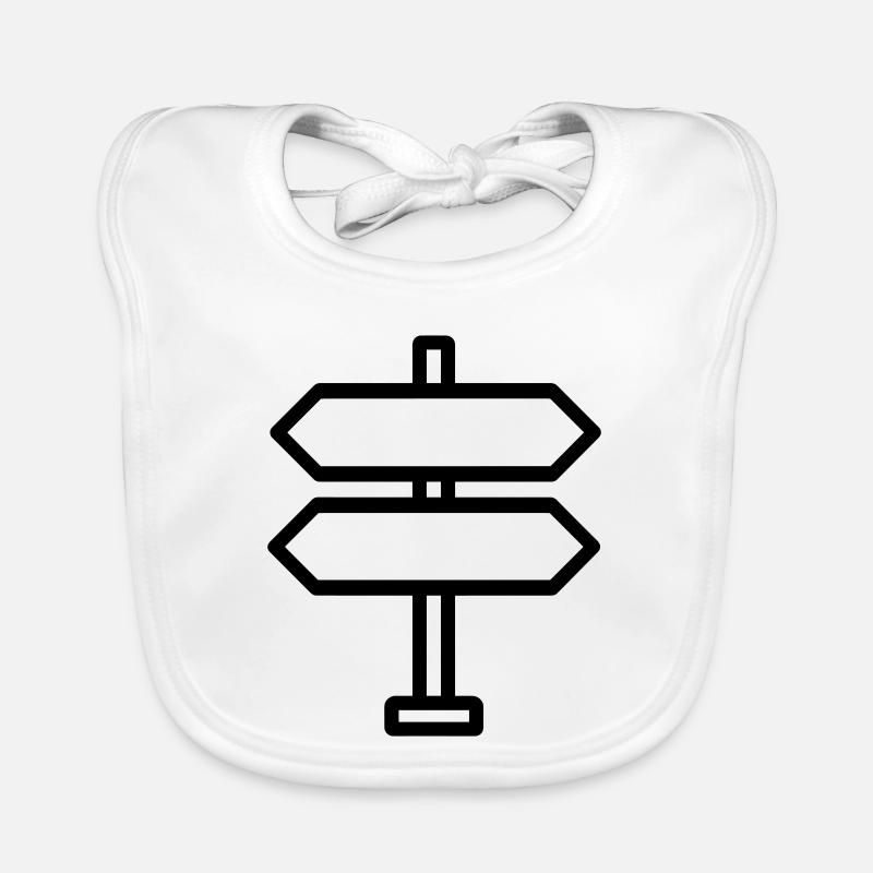 directional sign Organic Baby Bibs