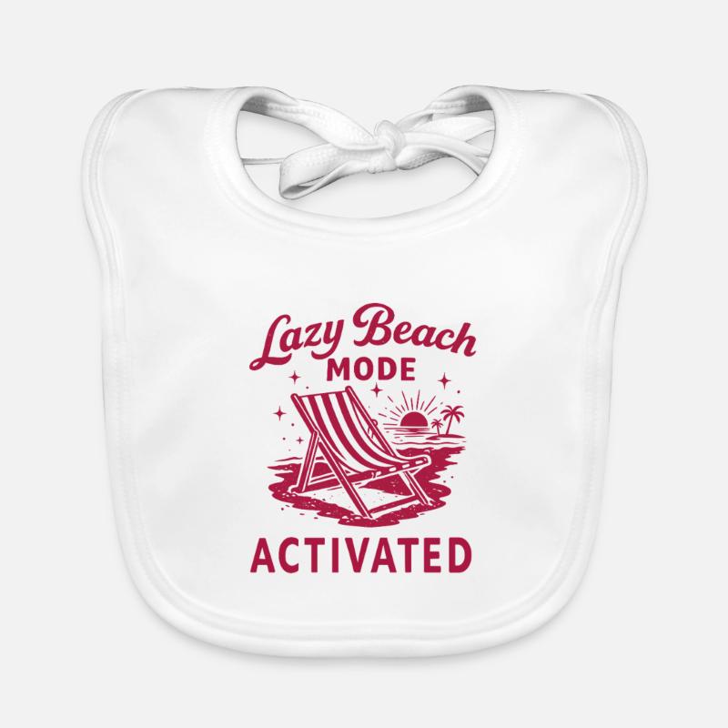 Ambiances estivales activées du Mode Plage Paresseuse Bavoir bio Bébé