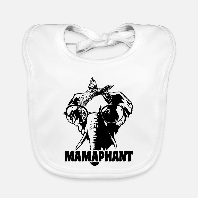Mamaphant Elefant zum Muttertag Baby Bio-Lätzchen