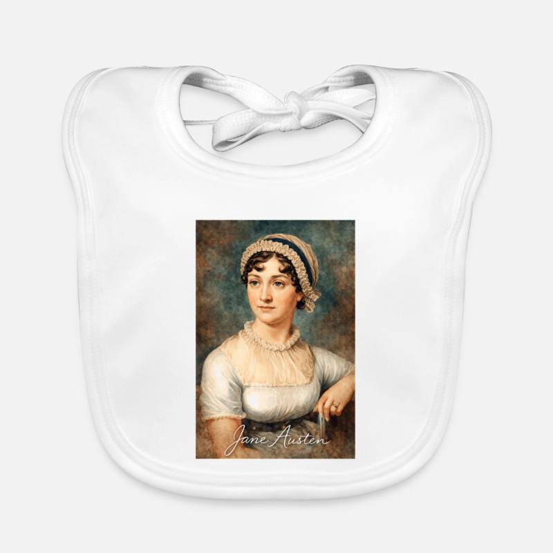 Jane Austen Portrait Bavoir bio Bébé