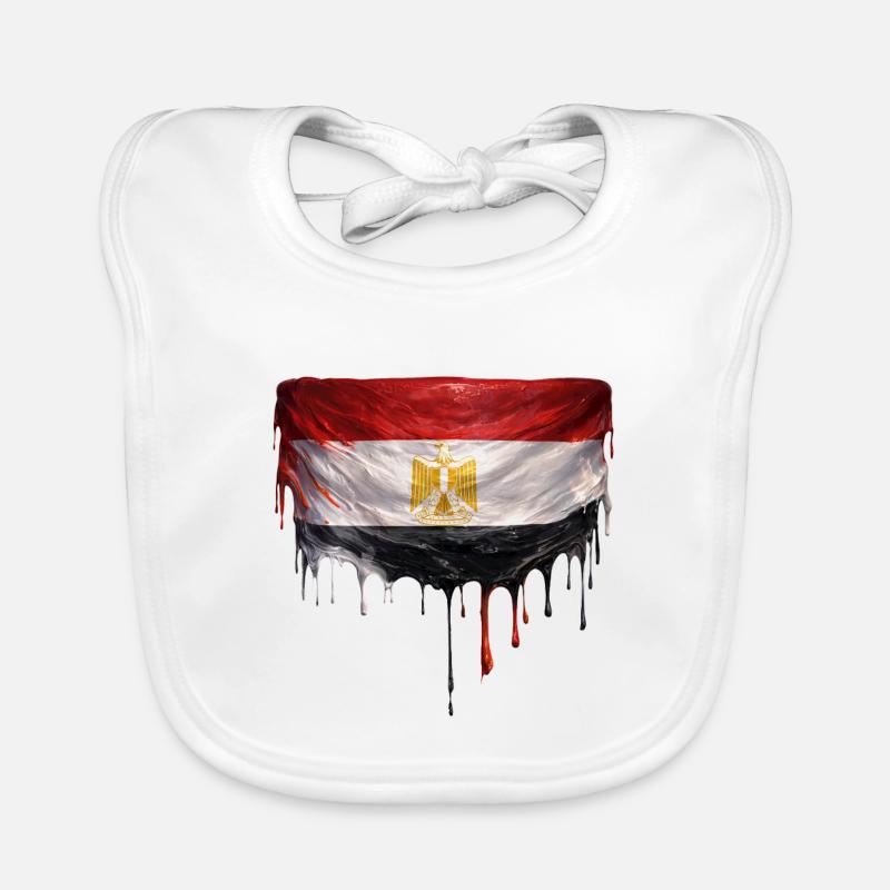 Art de chute de drapeau égyptien Bavoir bio Bébé