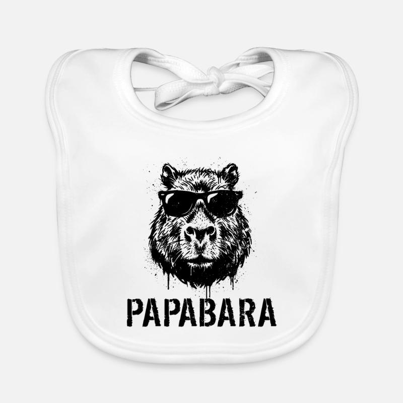 Papabara - Capybara Vatertag Baby Bio-Lätzchen