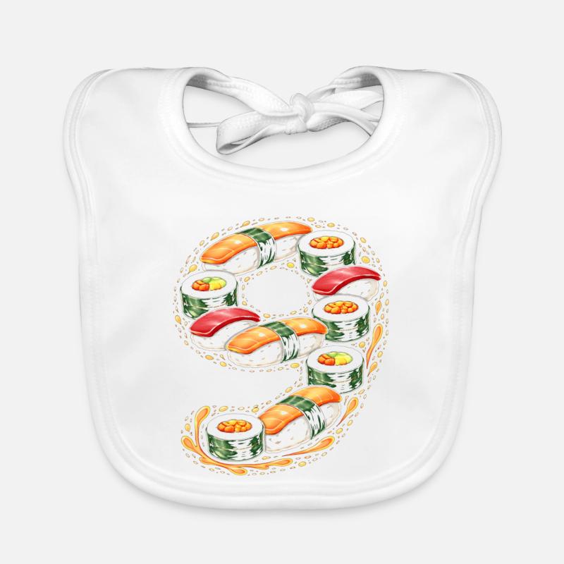 Sushi Ring Muster Baby Bio-Lätzchen