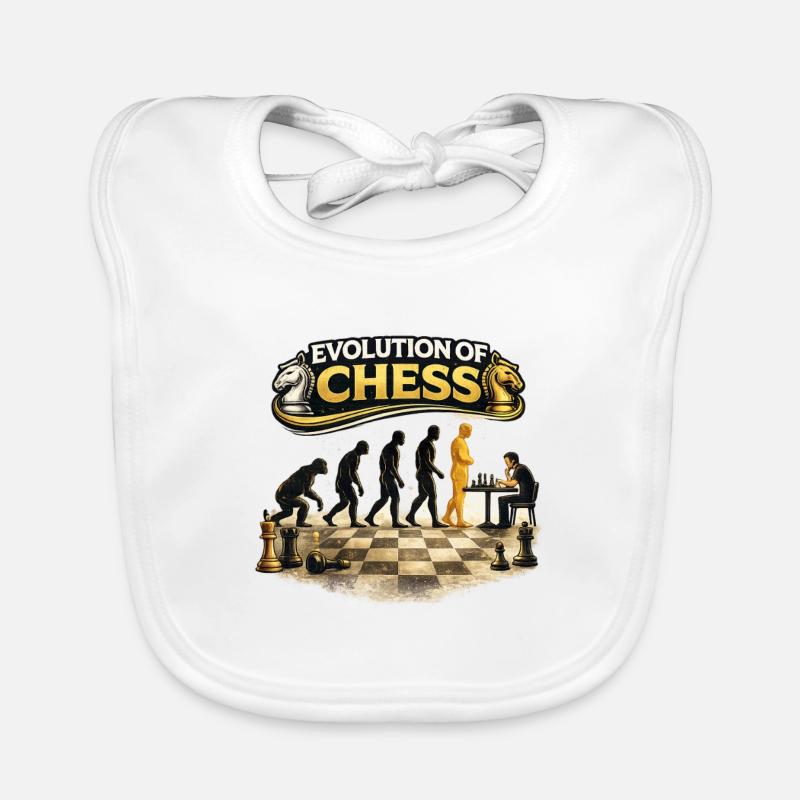 Evolution des Schachs Baby Bio-Lätzchen