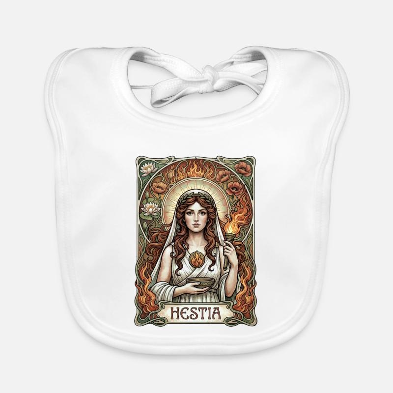 Hestia Tarot Card Organic Baby Bibs