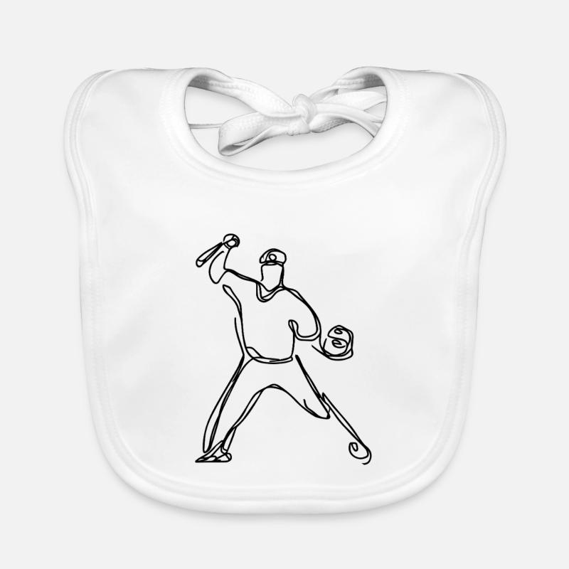 Dessin des joueurs de baseball Bavoir bio Bébé