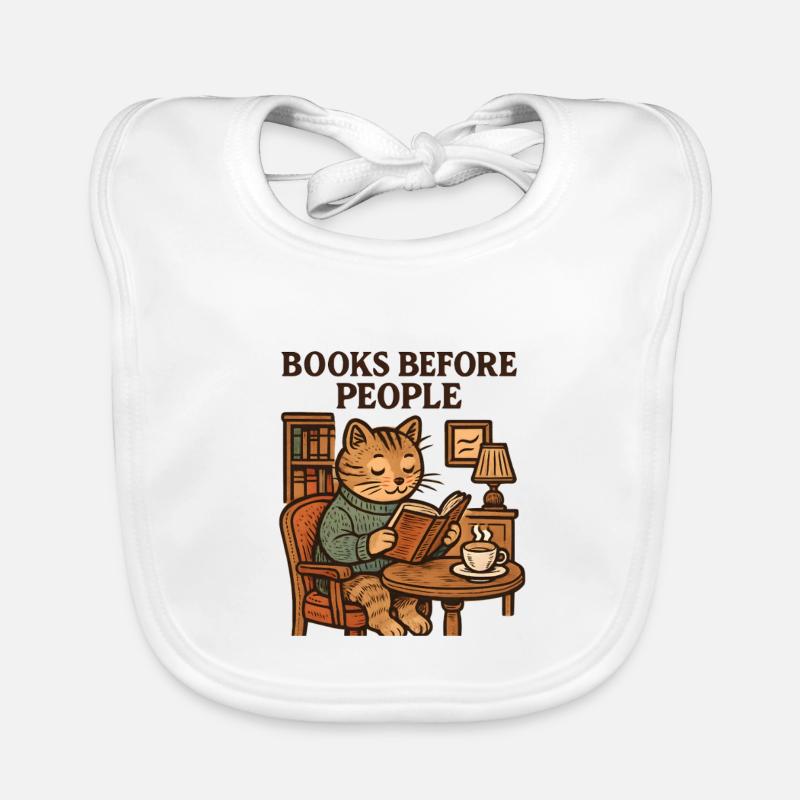 Livres devant les gens – lecture de chat Bavoir bio Bébé
