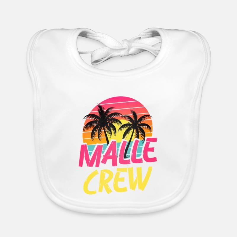 Malle Crew - Bavoir bio Bébé - blanc