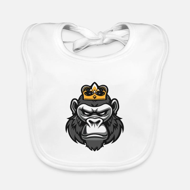Couronne de tête de gorille Bavoir bio Bébé