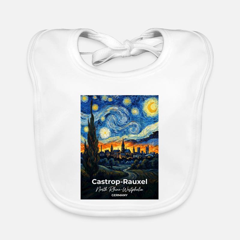 Castrop-Rauxel Germany Starry Night Organic Baby Bibs