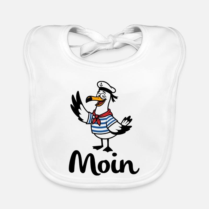 Möwe Moin Matrose Baby Bio-Lätzchen