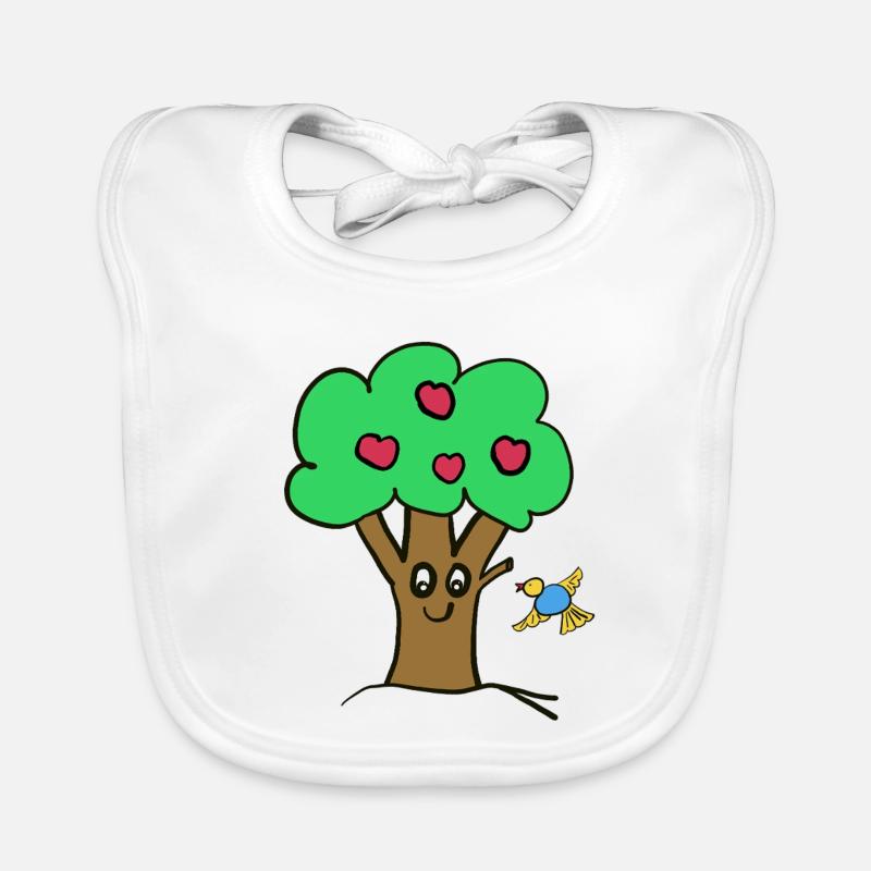 Apfelbaum Baum Natur  Vogel Baby Bio-Lätzchen