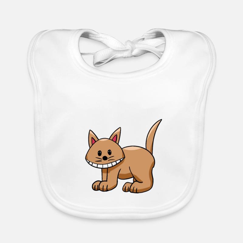 Lustige Katze Katzen Kinder Kind Baby Bio-Lätzchen