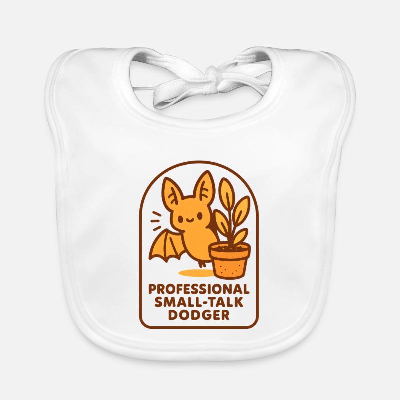 Small talk avoiders | Bat Humor Organic Baby Bibs