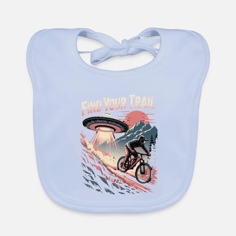 VTT, Descente, Action du cyclisme Bavoir bio Bébé