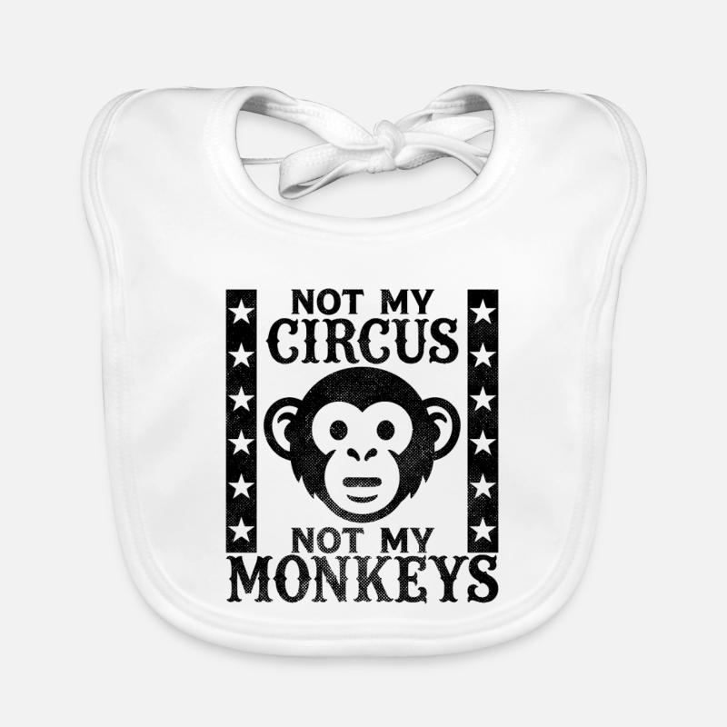 Pas mon cirque, pas mes singes Bavoir bio Bébé