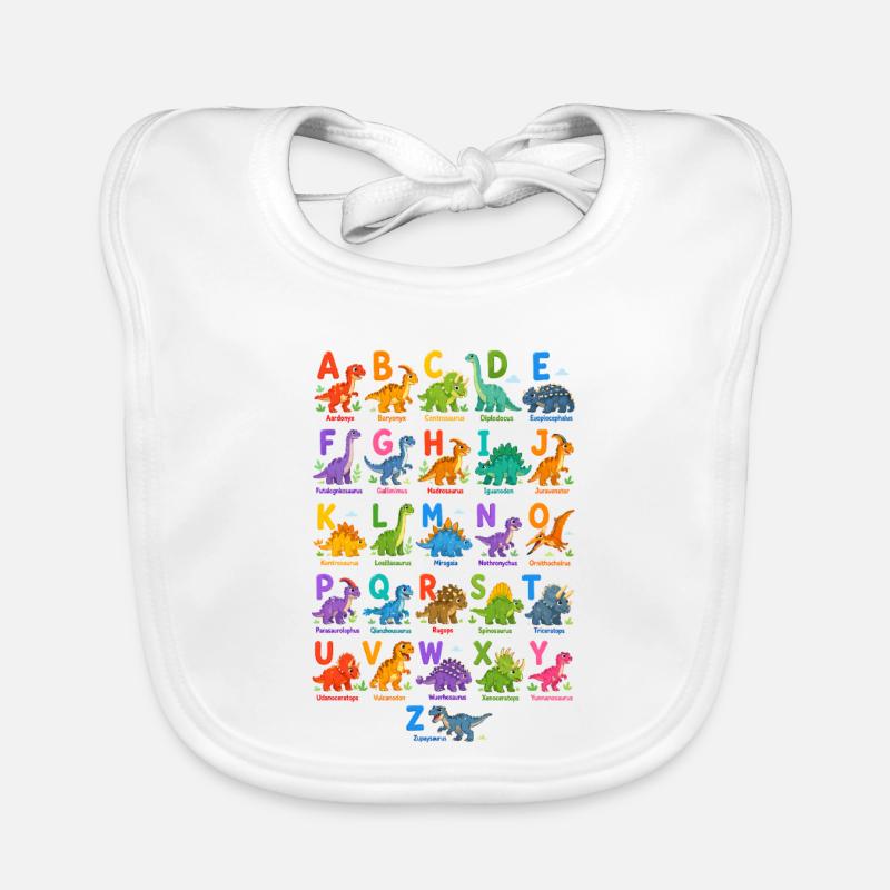 Dino-Alphabet: Bunte Buchstabenwelt Baby Bio-Lätzchen
