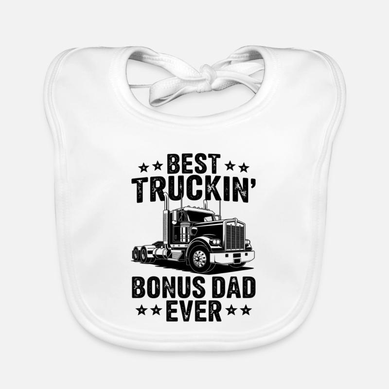 Best Trucker Dad Bonus Dad Organic Baby Bibs