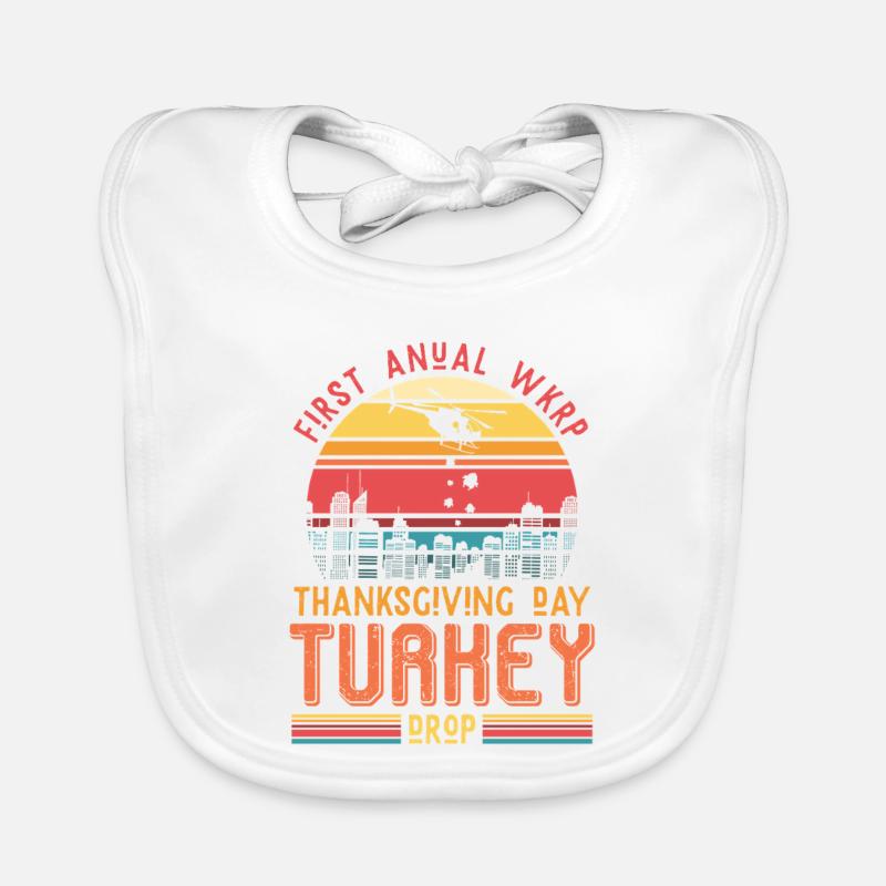 Cadeau rétro pour la Dinde de Thanksgiving Bavoir bio Bébé