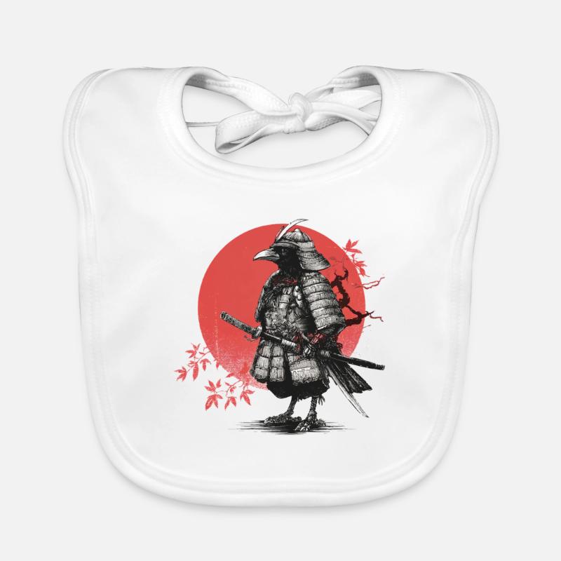 Corbeau Samouraï en armure Bavoir bio Bébé