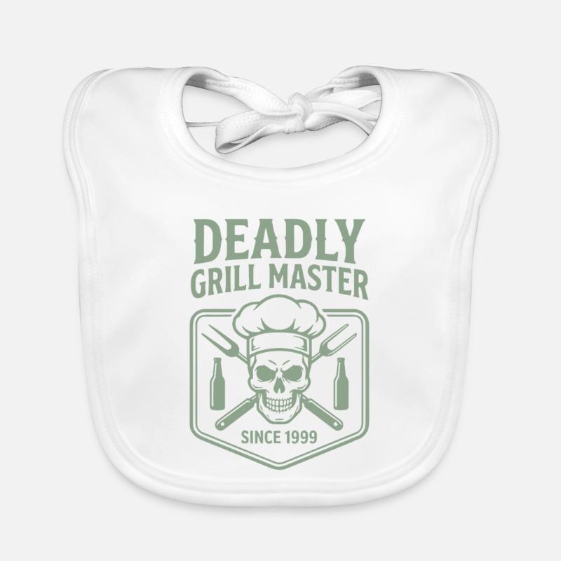 Deadly Grill Master Grillen Seit 1999 Geschenk Baby Bio-Lätzchen