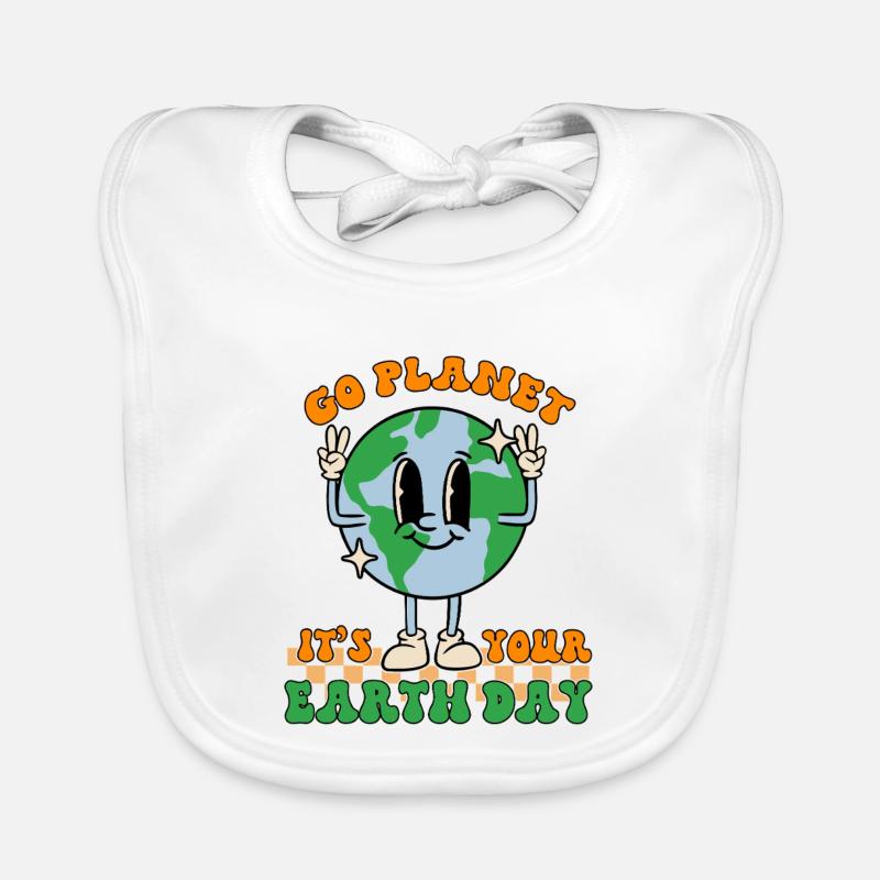 Go Planet Earth Day Cheer Baby Bio-Lätzchen