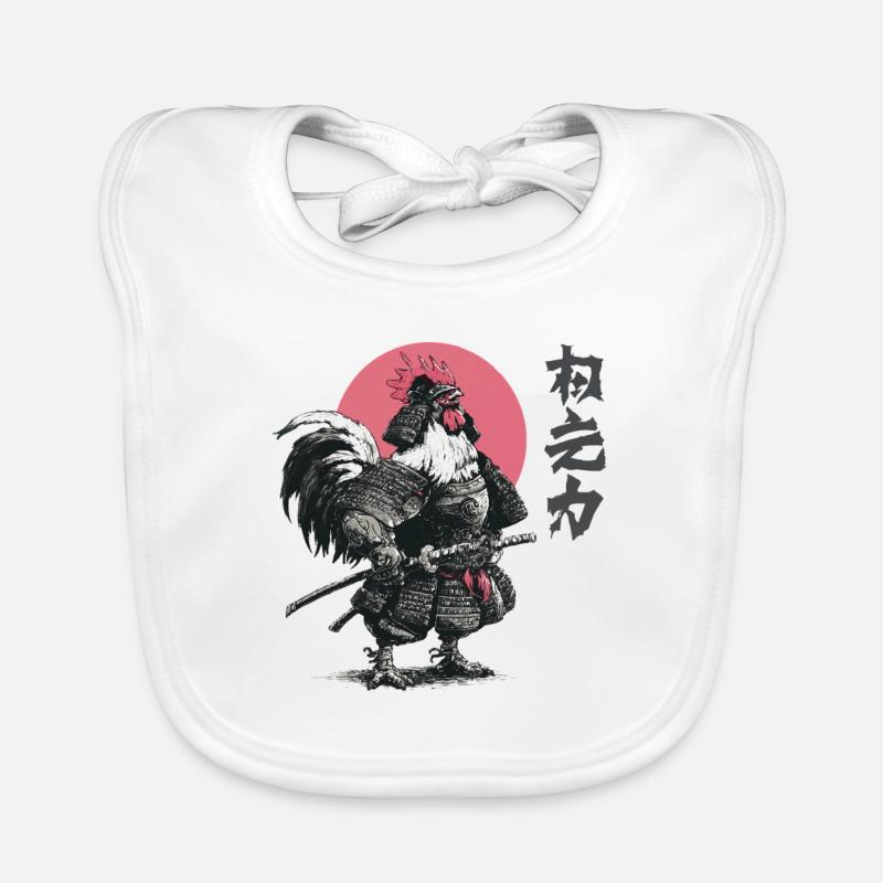 Imprimé d’armure samouraï coq Bavoir bio Bébé