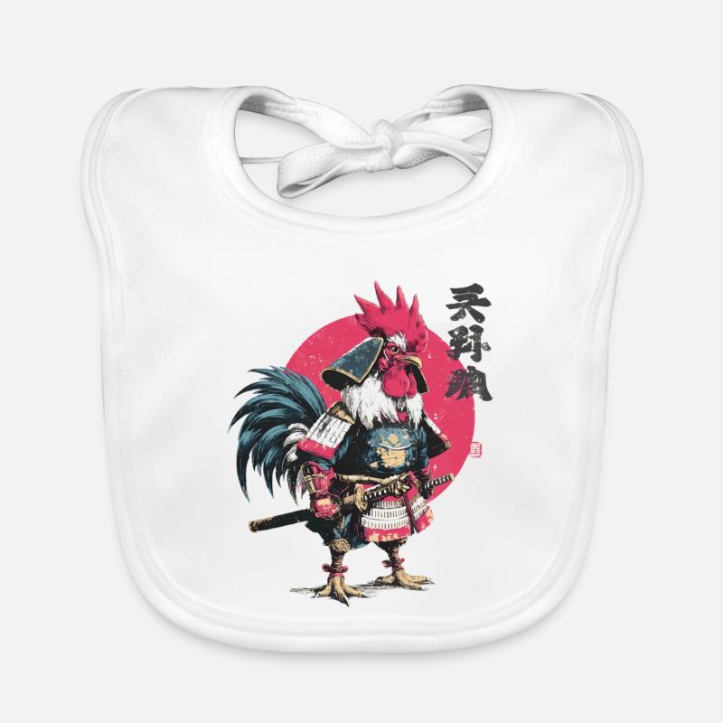 Armure samouraï coq Bavoir bio Bébé