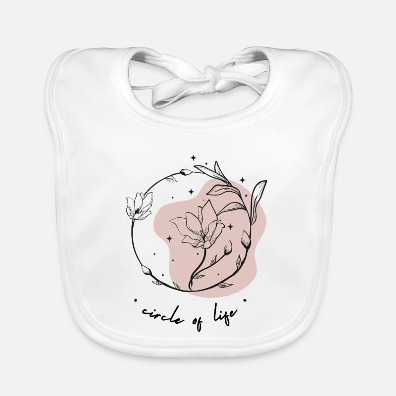 Cycles de vie - Bavoir bio Bébé - blanc