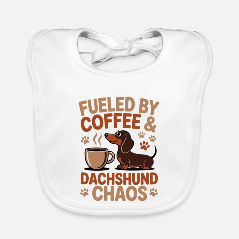 Dackel Kaffee Chaos Baby Bio-Lätzchen