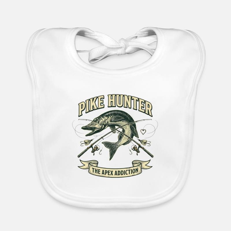 Pike Hunter Pêcheur Predator Vintage Bavoir bio Bébé