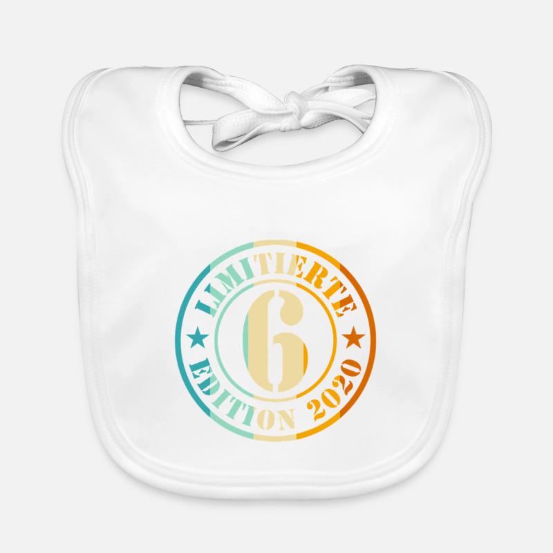 6. Geburtstag Junge Mädchen Baby Bio-Lätzchen