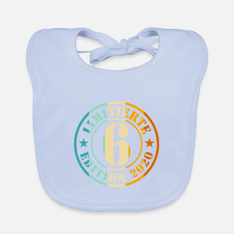 6. Geburtstag Junge Mädchen Baby Bio-Lätzchen
