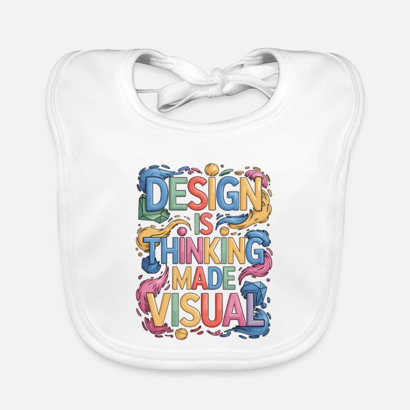 Graphic Designer Design Is Thinking Graphic Artist Baby Bio-Lätzchen