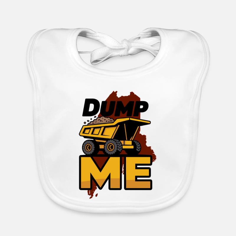 Dump Me : Graphique audacieux de camion-benne Bavoir bio Bébé