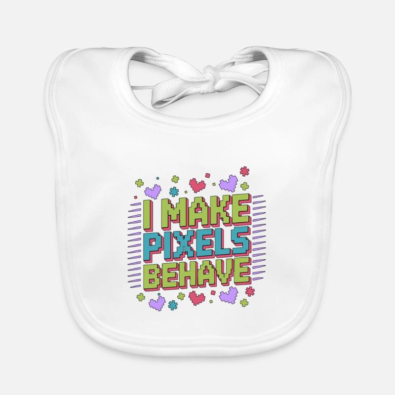 Graphiste Designer I Make Pixels Graphiste Bavoir bio Bébé