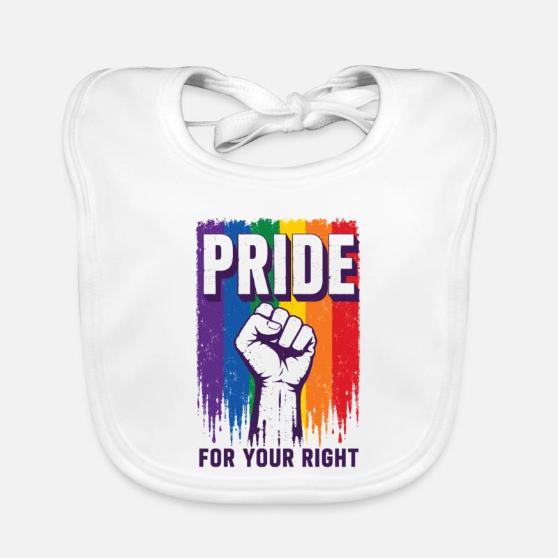 Pride Rainbow Right Statement Shirt Organic Baby Bibs