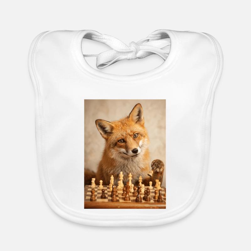 Fuchs spielt Schach Baby Bio-Lätzchen