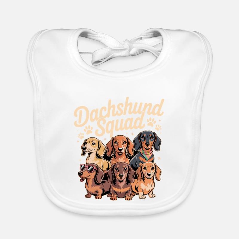 Dachshund Squad Organic Baby Bibs