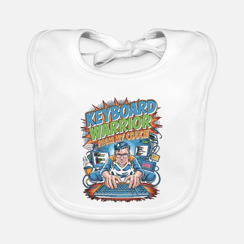 Remote Developer Keyboard Warrior Remote Coder Organic Baby Bibs