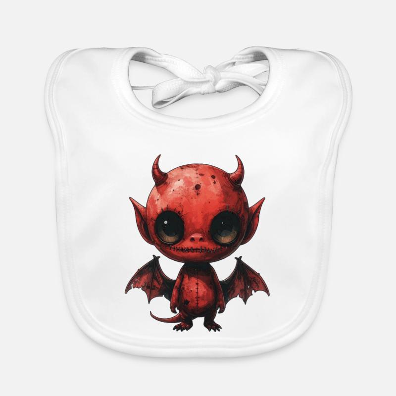 Diable Rouge Flippant Mignon Bavoir bio Bébé