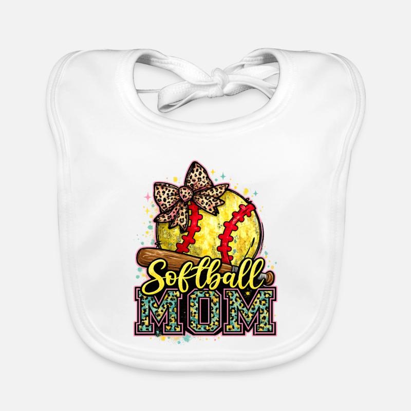 Softball-Mama: Trendige Mama-Softball-Geschenk Baby Bio-Lätzchen