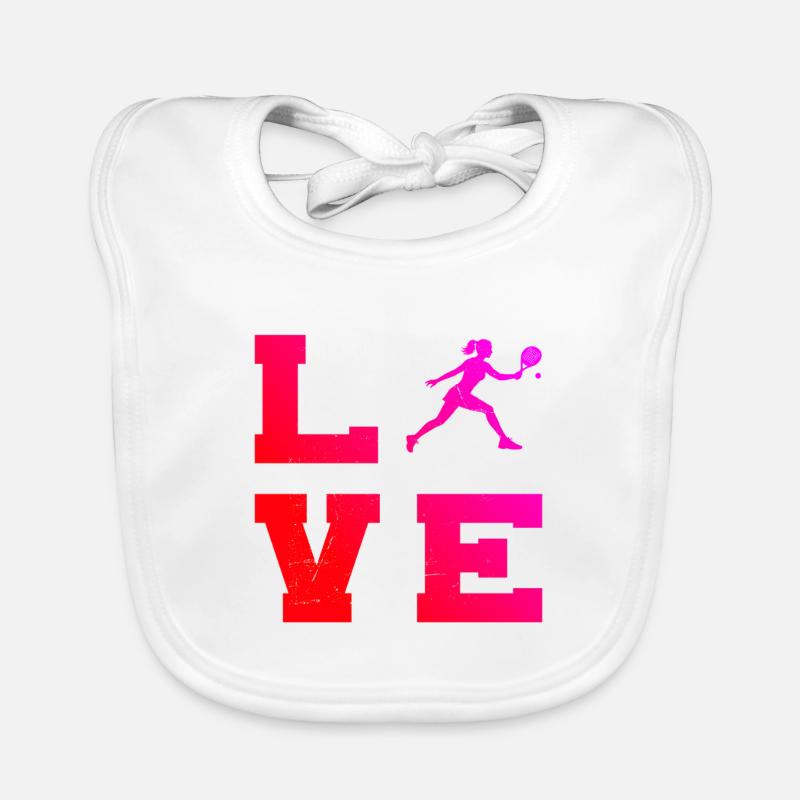 Padel Beginner Gift Idea for Padel Playing Fans Organic Baby Bibs