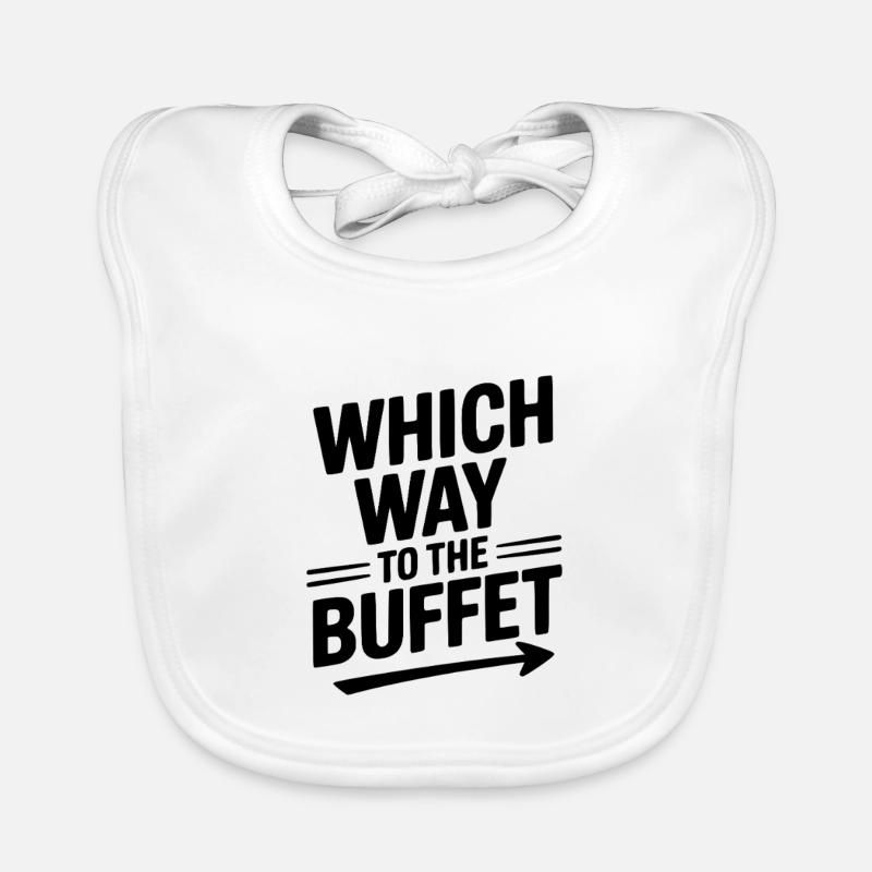 Which Way To The Buffet Organic Baby Bibs