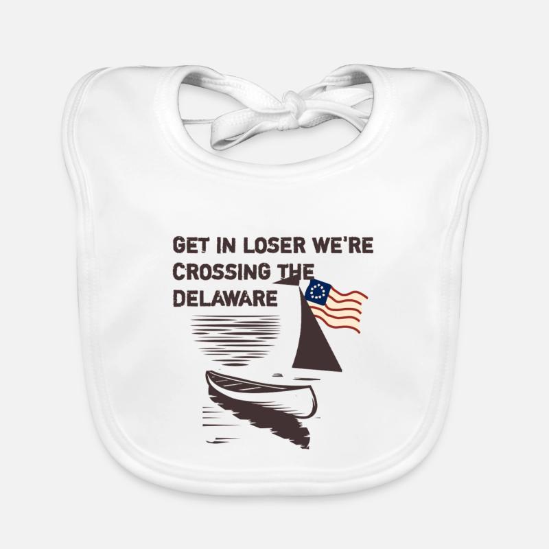 Get in, loser, we're crossing the Delaware Organic Baby Bibs