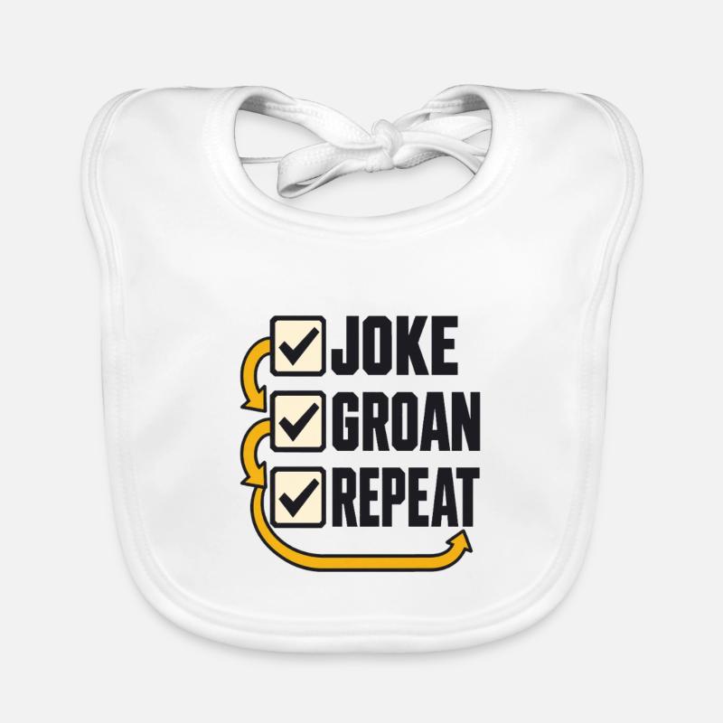 Checklist Joke Groan Repeat Organic Baby Bibs