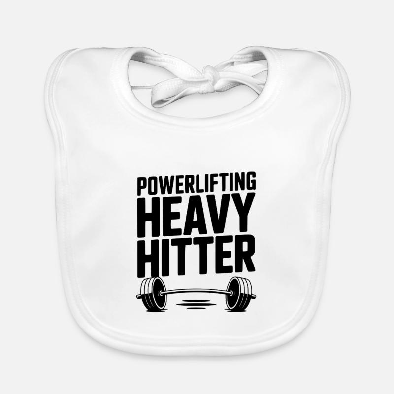Poids lourd en powerlifting Bavoir bio Bébé