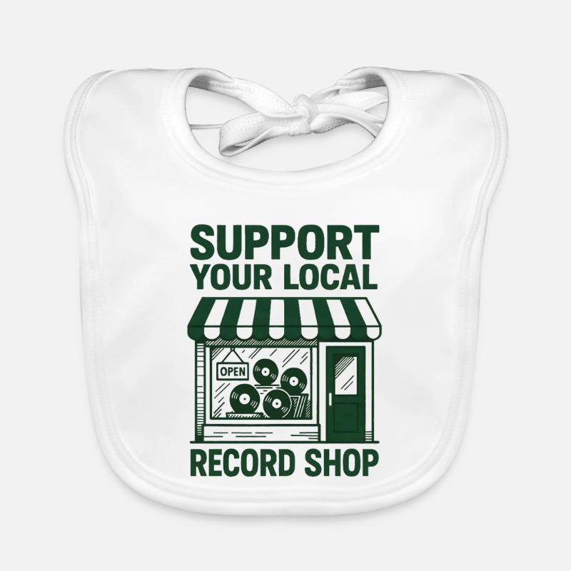 Support Your Record Store | Vinyl Organic Baby Bibs